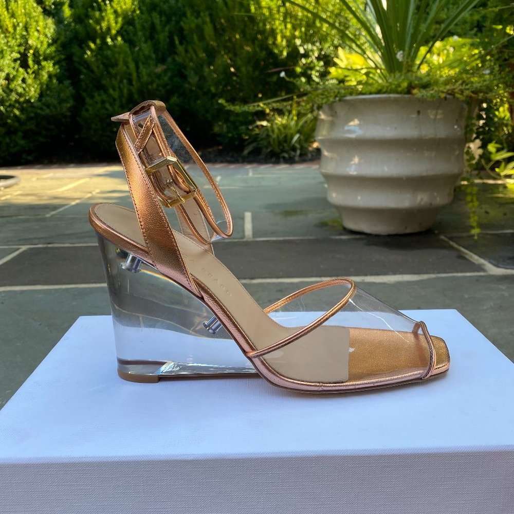 Veronica Beard Acrylic Wedge Heel, Size 8